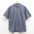 XL★古着 カベラス 半袖 シャツ メンズ 00年代 00s コットン ボタンダウン 濃グレー 26apr17