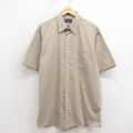 XL★古着 アロー 半袖 シャツ メンズ 90年代 90s ベージュ 26apr17