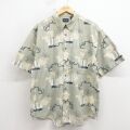 XL★古着 ピューリタン 半袖 シャツ メンズ 00年代 00s 船 大きいサイズ ボタンダウン 薄緑 26apr17