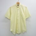 M★古着 バンヒューセン 半袖 シャツ メンズ 70年代 70s ボタンダウン 黄 26apr21