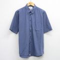 XL★古着 バンヒューセン 半袖 シャツ メンズ 90年代 90s ボタンダウン 紺他 チェック 26apr22
