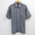 L★古着 半袖 シャツ メンズ 90年代 90s 茶系他 チェック 26apr22