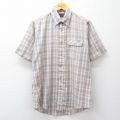 M★古着 リーバイス Levis 半袖 シャツ メンズ 90年代 90s ボタンダウン ベージュ他 チェック 26apr22