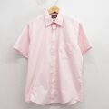 L★古着 半袖 シャツ メンズ 80年代 80s ピンク 26apr25