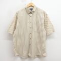 XL★古着 ピューリタン 半袖 シャツ メンズ 00年代 00s ボタンダウン ベージュ他 ストライプ 26apr27