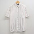 L★古着 半袖 シャツ メンズ 90年代 90s ボタンダウン USA製 白他 ストライプ 26apr27