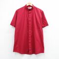XL★古着 半袖 シャツ メンズ 80年代 80s USA製 エンジ 26apr28
