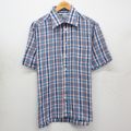 90s 半袖シャツ ネイビーチェック XL | 古着