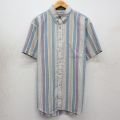 90s 半袖シャツ ストライプ ベージュ M | 古着