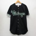 ウィルソン 90s 半袖ベースボールシャツ Vikings ブラック XL | 古着