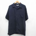 ペリーエリス 90s 半袖シャツ 開襟 ネイビー XL | 古着