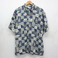ピエールカルダン 90s 半袖シャツ 魚 ネイビー L | 古着