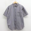 00s 半袖シャツ チェック パープル XL | 古着