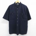 キー 90s 半袖シャツ ネイビー XL | 古着
