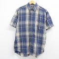 ドッカーズ 半袖シャツ チェック ネイビー L | 古着