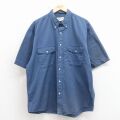 エディーバウアー 00s 半袖シャツ ネイビー XL | 古着