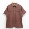 シアーズ 80s 半袖シャツ ドット ブラウン L | 古着