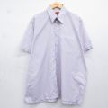 90s 半袖シャツ ストライプ パープル XL | 古着