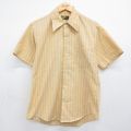 80s 半袖シャツ ストライプ オレンジ M | 古着