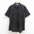 90s 半袖ウエスタンシャツ ブラック XL | 古着