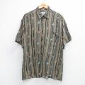 00s 半袖シャツ 総柄 グレー L | 古着
