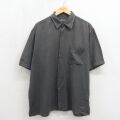 L★古着 バンヒューセン 半袖 シャツ メンズ シルク グレー 26may22