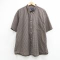 ベーシックエディションズ 90s 半袖シャツ チェック ブラウン XL | 古着