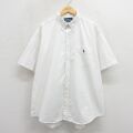 ラルフローレン 90s 半袖シャツ ワンポイントロゴ ホワイト XL | 古着