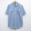 ラングラー 90s 半袖ウエスタンシャツ シャンブレー ライトブルー XL | 古着