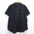ラルフローレン 半袖シャツ ワンポイントロゴ ブラック XL | 古着