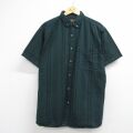 00s 半袖シャツ ルート66 グリーンストライプ XL | 古着