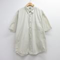 XL★古着 バナナリパブリック 半袖 シャツ メンズ 90年代 90s ロング丈 コットン ベージュ 26jun11