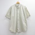 XL★古着 バナナリパブリック 半袖 シャツ メンズ 90年代 90s ロング丈 コットン ベージュ 26jun11