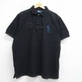 ラルフローレン 半袖ラガーシャツ ビッグポニー ブラック メンズXL相当 | 古着