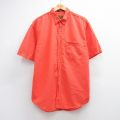 エディーバウアー 90s 半袖シャツ オックスフォード オレンジ メンズL相当 | 古着