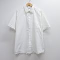 XL★古着 半袖 シャツ メンズ 90年代 90s 大きいサイズ USA製 ホワイト 26jun12