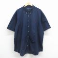 ラルフローレン 90s 半袖シャツ ワンポイントロゴ ネイビー メンズXL相当 | 古着