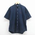 ラルフローレン 90s 半袖シャツ ワンポイントロゴ ネイビー メンズXL相当 | 古着