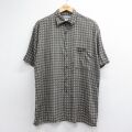 90s 半袖シャツ チェック ベージュ メンズL相当 | 古着