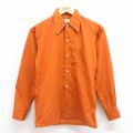 【20%OFF】S★古着 Kマート 長袖 ビンテージ シャツ メンズ 70年代 70s オレンジ 25oct02 中古 トップス
