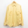 【20%OFF】XL★古着 長袖 ビンテージ ウール シャツ メンズ 70年代 70s イングランド製 黄 イエロー 25oct02 中古 トップス