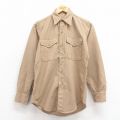 M★古着 長袖 ビンテージ ミリタリー シャツ メンズ 60年代 60s ウール USA製 ベージュ カーキ 25oct02 中古 トップス