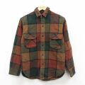 S★古着 タウンクラフト 長袖 ビンテージ ウール シャツ メンズ 60年代 60s CPO 茶他 チェック【spe】 26feb10