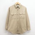 M★古着 ビッグマック BIG MAC 長袖 ビンテージ ワーク シャツ メンズ 70年代 70s ベージュ 26apr30