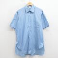 XL★古着 半袖 ビンテージ シャツ メンズ 60年代 60s マチ付き USA製 水色【spe】 26apr30