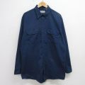 ローバックス 90s 長袖ワークシャツ ネイビー XL | 古着