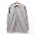 長袖ワークシャツ ニューヨーク グレー L | 古着