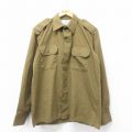 L★古着 長袖 ミリタリー シャツ メンズ イスラエル軍 緑系 グリーン 25jun28 中古 トップス