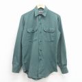 M★古着 ビッグマック BIG MAC 長袖 ワーク シャツ メンズ 80年代 80s USA製 緑【spe】 25nov12