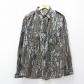 XL★古着 長袖 ハンティング シャツ メンズ TREBARK 80年代 80s USA製 グレー系他 迷彩 25nov28